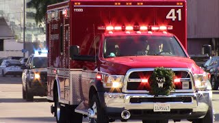 LAFD Rescue 41 & LAPD Hollywood Unit Transporting
