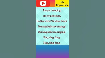 Thumbnail of are you sleeping brother jhon | My Rhymetube nursery rhymes |  #shortvideo | #nurseryrhymes #shorts