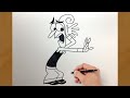 How to Draw Fear Easy Step By Step Tutorial | Inside Out | Disney Pixar