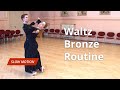 Waltz Bronze Level Choreography | Reverse Turn and Pivot, Basic Weave