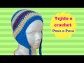 GORRO CON OREJERAS TEJIDO A CROCHET PASO A PASO   DE 4 - 10 AÑOS