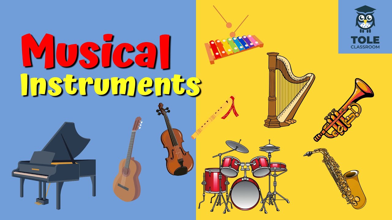 Musical Instruments | Easy & Fun English Learning | Flashcard | Tole ...