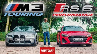 NEW Audi RS6 vs BMW M3 Touring review - what's the best super estate? | What Car?