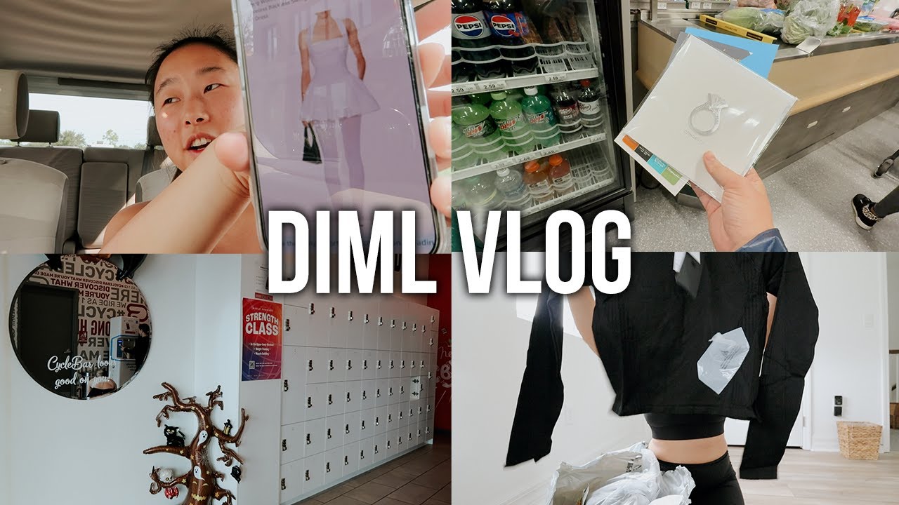 Diml Vlog diml vlog: cyclebar spin class, engagement present shopping + pr ...