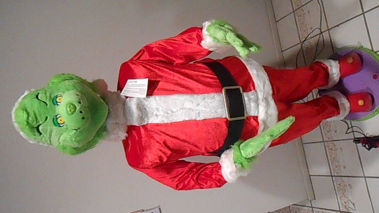 2 ANIMATED SINGING DANCES GRINCH 5FOOT (1.5M) GEMMY YouTube