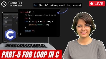 16.5  Iteration Statement (For Loop) in C with Prishu