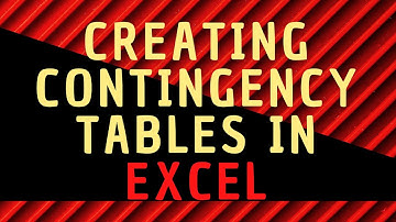 How to create CONTINGENCY TABLES in Excel!!!