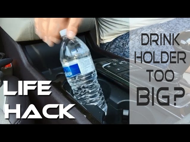 Genius hack for fitting your water bottle into the cup holder ANY time