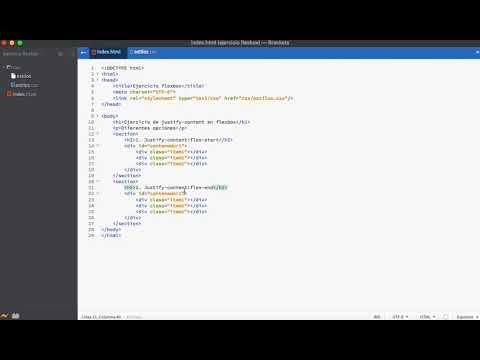Tutorial flexbox justify content 1 - YouTube