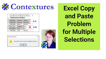 Excel Copy and Paste Problem for Multiple Selections