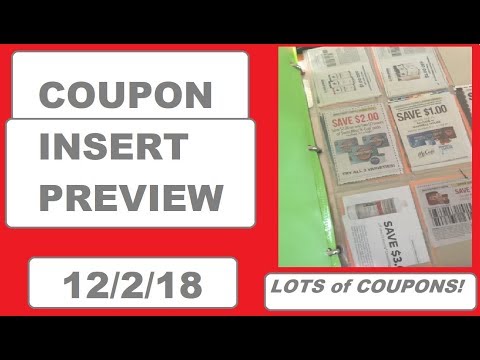 Coupon Insert Preview- 12/2/18- LOTS of Great Coupons!!!