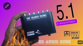 5.1 HD Audio rush Box Surround DECODER| Dolby digital optical #experiment #review #diy#unboxing #ncs