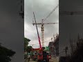 Tower Crane Installation Safety 🏗️ #hse #safety #ppe #construction #hindi#viral#tranding#shorts#jcb