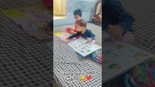 Baby Teacher vs Didi Student 😄📚 | Cute Bhai Behen Study Time ❤️ #shorts#shortvideo #youtubeshorts