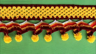 WOW !! Door Hanging Toran Making at Home | Woolen Toran | Door Hanging Crochet | DIY Room Decor