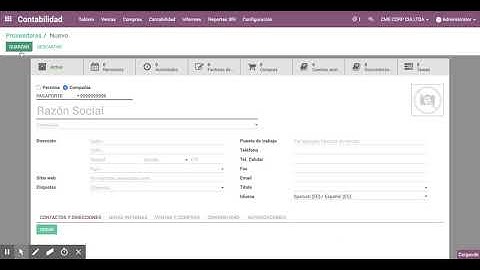 Cómo Crear un Proveedor - Odoo
