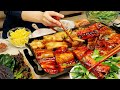 COOKING MUKBANG :) SPICY FIRE  SAUCE AND TERIYAKI SAUCE GRILLED EEL | bokyoung.