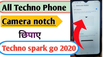 tecno spark go 2020 me notch hide kaise kare | tecno mobile me camera  notch hide kaise kare