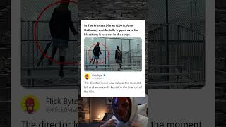 The Princess Diaries 2001 Anne Hathaway Accidentally Tripped Over Bleachers Blooper