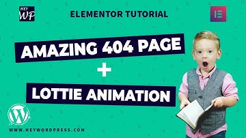 How to Create Amazing 404 Page Using Lottie Animation | Elementor Tutorial