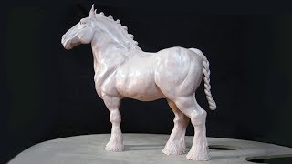 Art lesson:  How to Sculpt a Shire Draught Horse with Polymer Clay