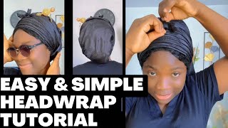 QUICK & SIMPLE HEADWRAP TUTORIAL/Funeral Headwrap 🔥