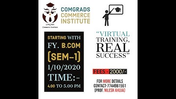 F.Y. B.com [Piecemeal Distribution Of Cash] Part-1 (ComGrads Commerce Inst.) By. Prof. Nilesh Ahuja