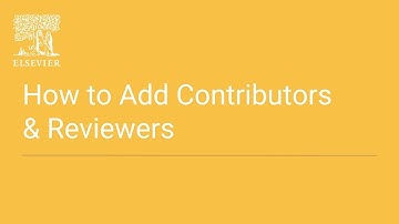 How to Add Contributors and Reviewers to Your Table of Contents