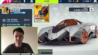 играю Асфальт 9 дейли ивент Lamborghini Egoista четыре звезды улучшение