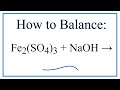 Balancing Chemical Equations Concepts