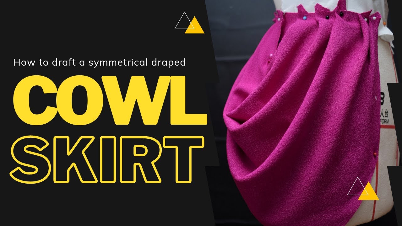 Draped/Cowl skirt cutting and stitching | Dhoti style trendy skirt making |  Dhoti dress tutorial | - YouTube