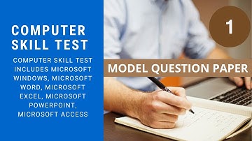 Computer Skill Test Exercise  in Microsoft Excel - 1