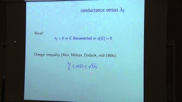 Prof. Luca Trevisan: Graph Partitioning Algorithms and Laplacian Eigenvalues