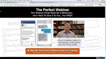 Perfect Webinar Wizard | | Get a Free Script, Funnel and Training DVD
