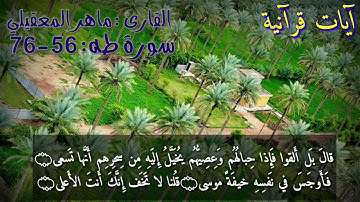 تلاوة مؤثرة جدا بصوت الشيخ ماهر المعقيلي من سورة طه 《٥٦-٧٦》