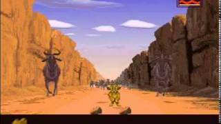 Disney's The Lion King - Level 4(Level 4, The Stampede, of my Lion King playthrough on Easy. Once again ZSNES glitches on me very briefly, but nothing major. Simba is stuck in a gorge, and ..., 2010-11-26T09:07:39.000Z)
