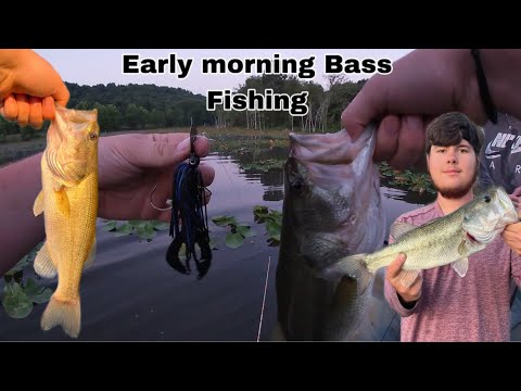 Peaceful early morning bass fishing