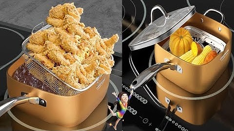 Amazon latest Best Deals fry pan cookware set mesh holder oil square shape vessels kitchen products