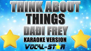 Video thumbnail of "Daði Freyr - Think About Things (Karaoke Version) with Lyrics HD Vocal-Star Karaoke"