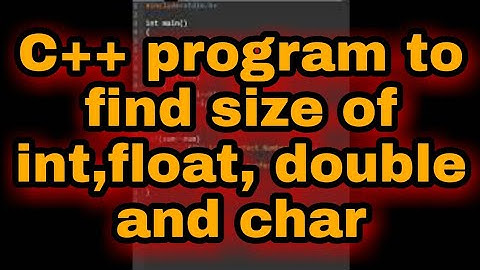 C++ program to find size of int,float, double and char || #shorts #reels #code #coder #coding