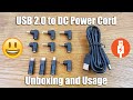 USB 2.0 to DC Power Cord and Adapters [Unboxing]