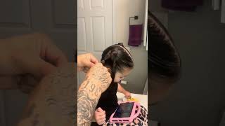 Dad gives daughter an adorable bow hairstyle for school!