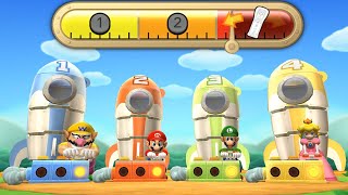 Mario Party 9 Garden Battle - Wario  Vs Mario Vs Luigi Vs Peach| Cartoons Mee