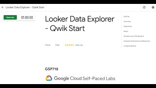 Looker Data Explorer - Qwik Start #googlecloud #gcloud #cloudready #gcp