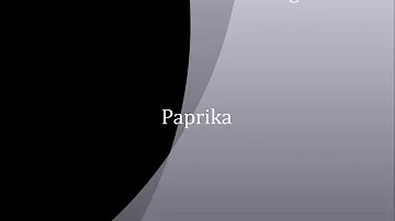 Was ist Paprika in Englisch?