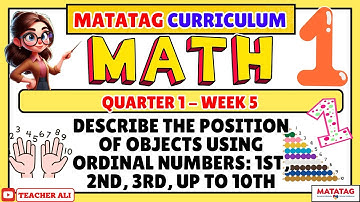 GRADE 1 MATH 1 QUARTER 1 WEEK 5 MATATAG