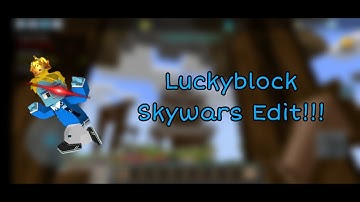 My first Blockman Go: Blocky Mods Luckyblock Skywars edit🐵!!!