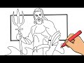 JUSTICE LEAGUE AQUAMAN - HOW TO DRAW AQUAMAN SUPERHERO - DRAWING AND COLORING VIDEO