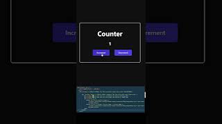Increment and Decrement with onClick | Easy Counter App Example | React trick #1/100 screenshot 4