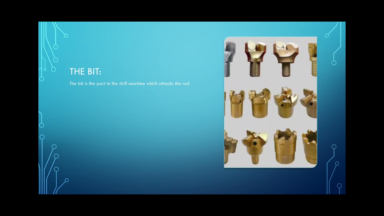 Drilling and boring by a first year mining student